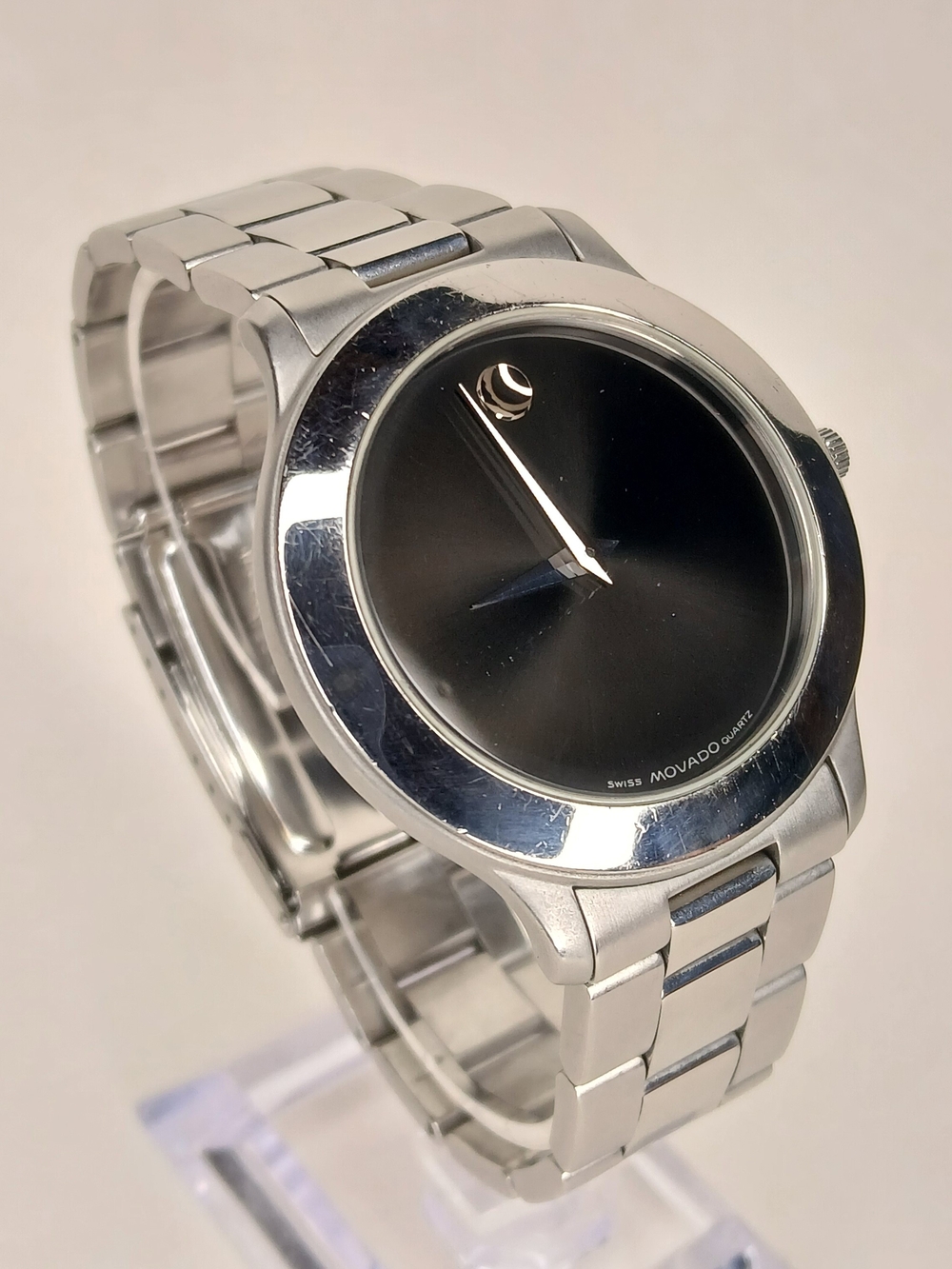 Movado Museum Classic Men's Stainless Steel Watch - Silver/Black